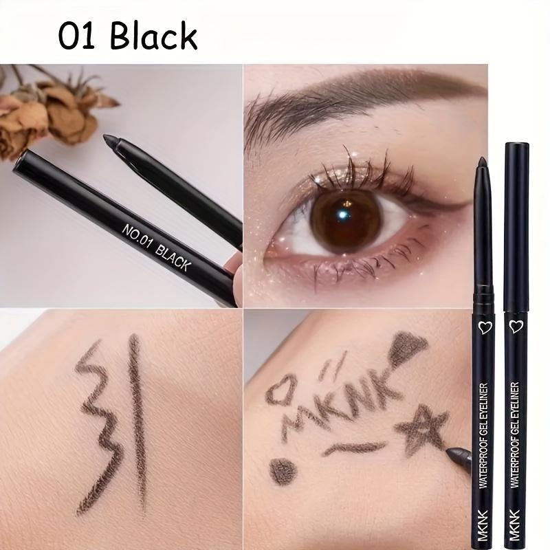 6 Colors of Smooth Waterproof Eyeliner, Automatically Retractable, Long-lasting and Smooth, Charming Eye Makeup