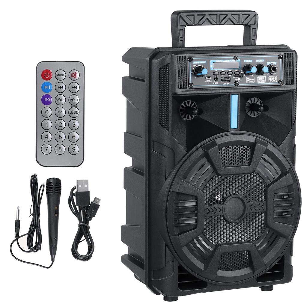 1500 мАч, 8 дюймов, уличная портативная тележка, беспроводной Bluetooth-динамик, сабвуфер высокой мощности, кадриль, КТВ с AUX USB, FM-функцией