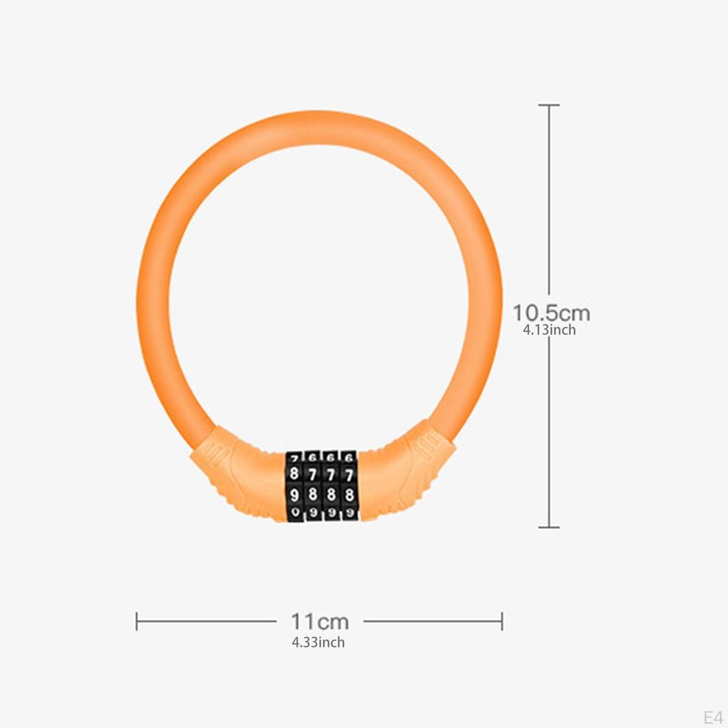 Велосипедный тросовый замок Противоугонный 4-значный пароль Комбинация велосипедных аксессуаров