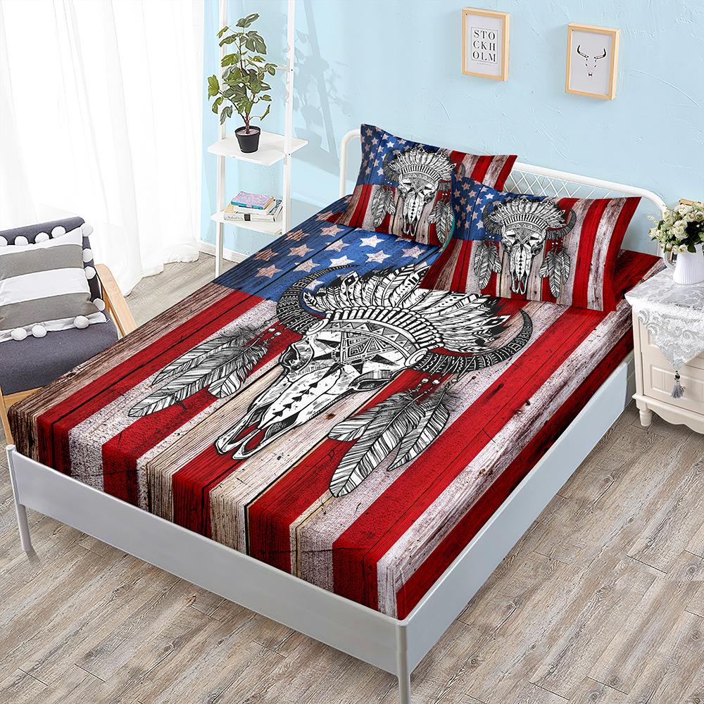 Stars And Stripes Aircraft Mattress Three-Piece Set Mattress Mattress Protective Cover Sheets All Inclusive