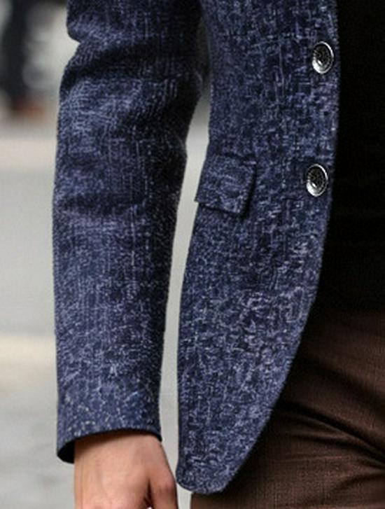 Мужской тонкий однобортный повседневный блейзер 2025 - Весна/Осень, Не требующий глажки