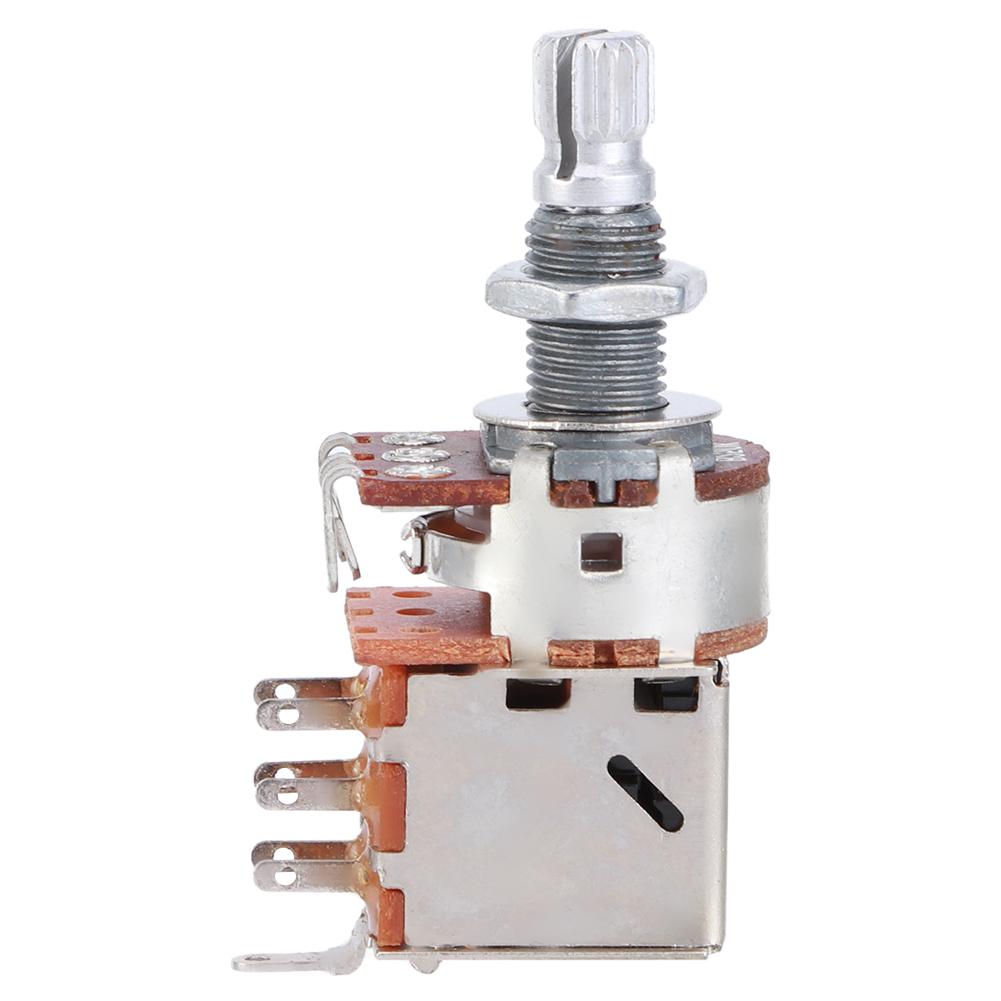 Потенциометр регулировки тона гитары Электрогитара Бас Пуш-пул Длина вала 18 мм a500k