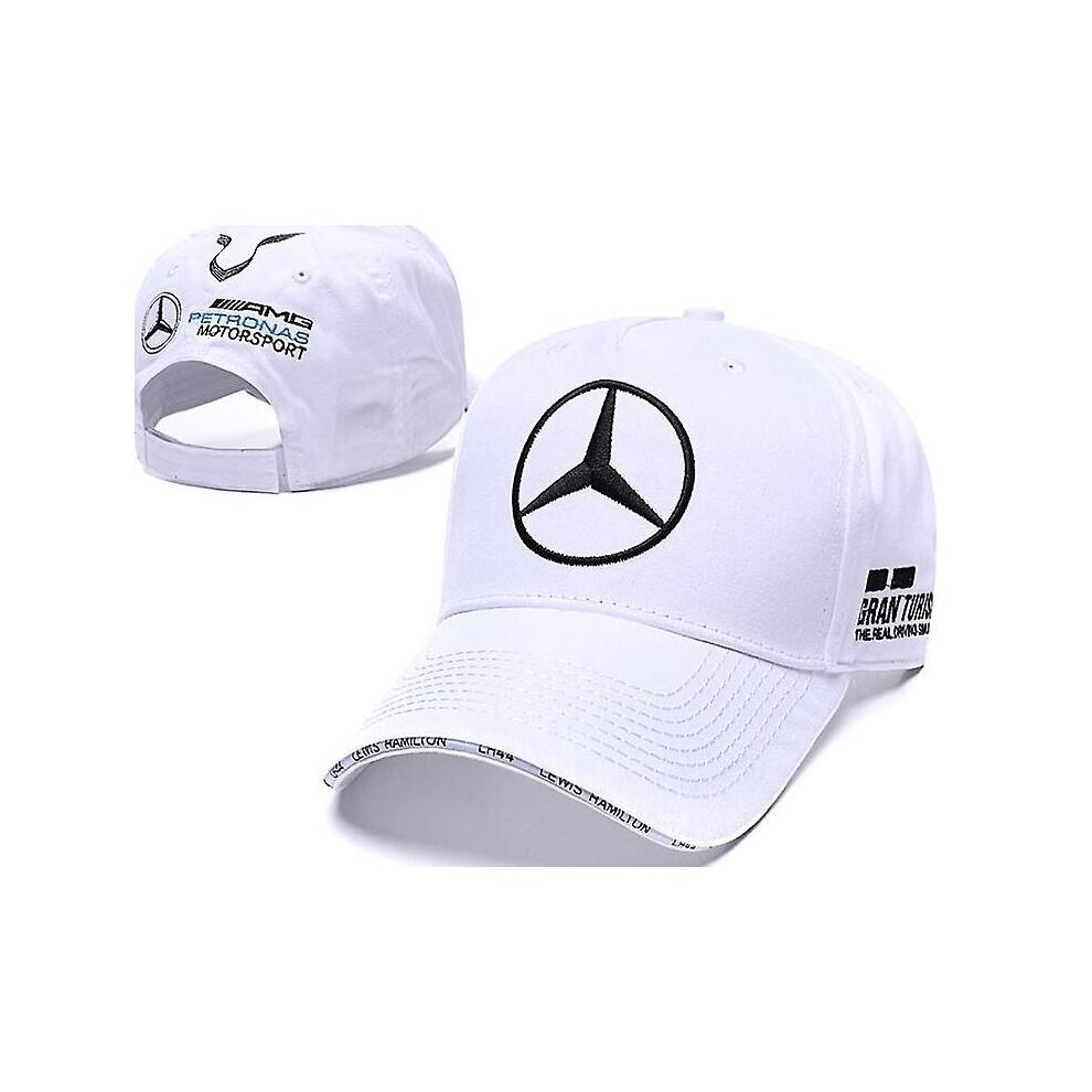 (Белый-Б) Бейсболка с вышивкой команды F1 Benz, Кепка для автомобиля