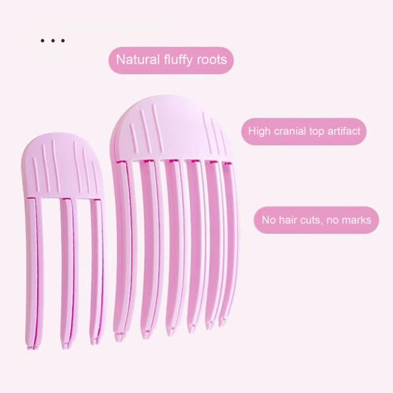 3 шт./компл. пушистая расческа для волос с зажимом для волос, бигуди, натуральный объемный гребень