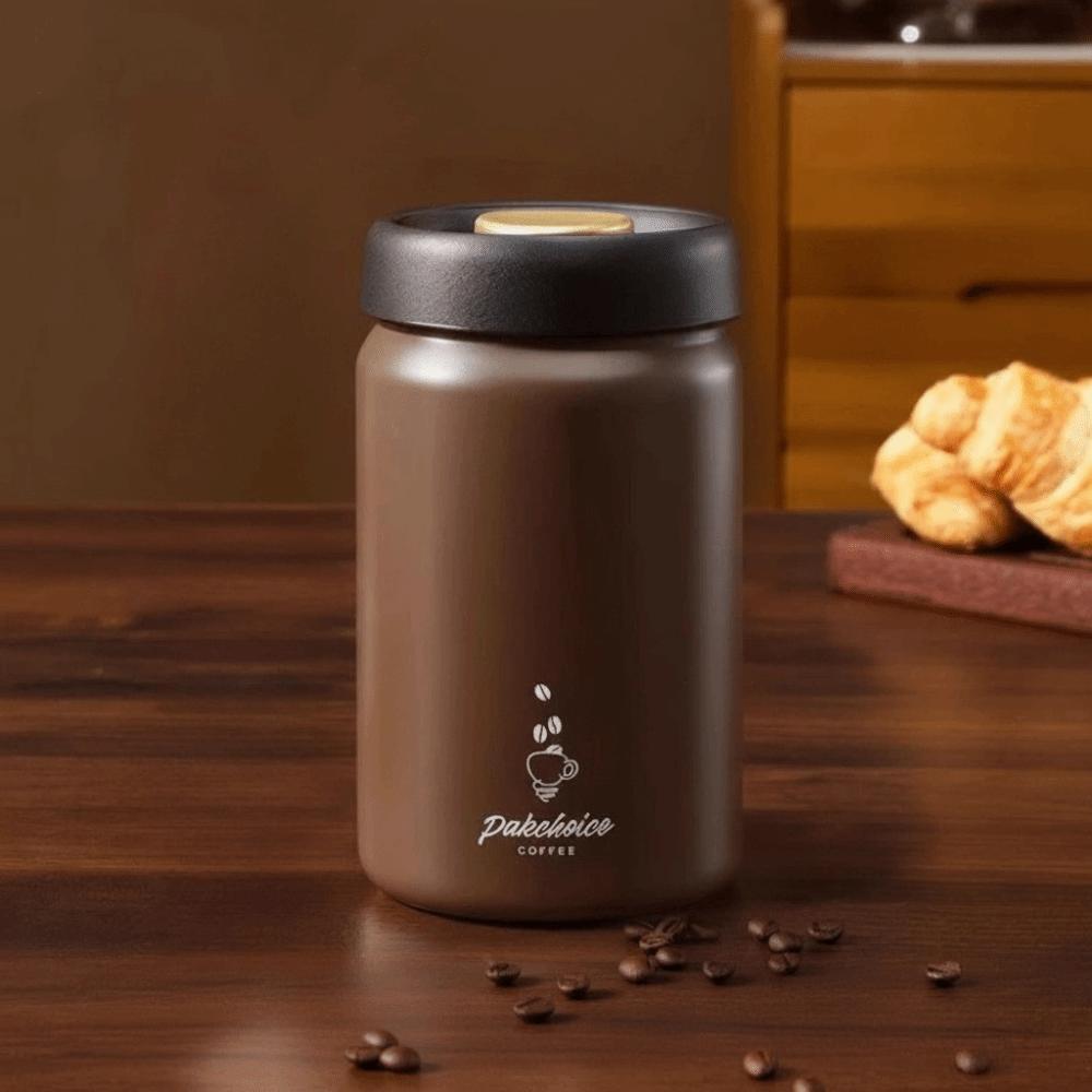 Stainless Steel Vacuum Coffee Container Moisture-Proof Food Storage Jar Coffee Bean Storage Home