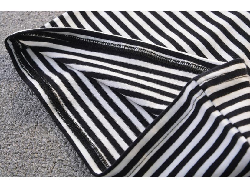 Boys' Trendy Summer Striped Polo Shirt & Shorts Set