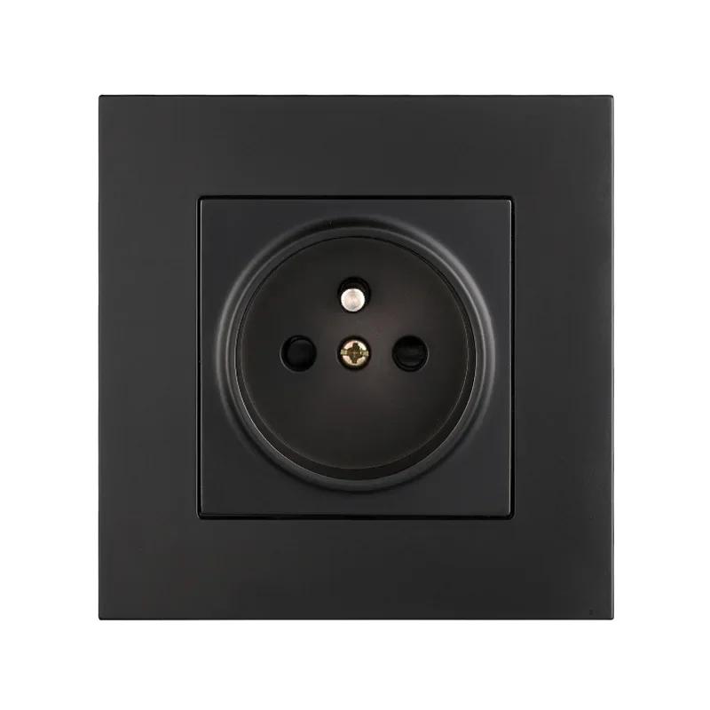 EU Standard USB Socket TypeC Charging Port Outlet,France with Socket with Switch, 16A Double Frame Wall USB Power AC 110-250V