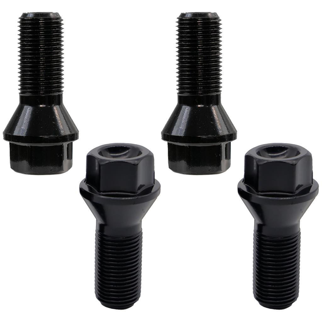 4 × For BMW X3 X5 X6 E70 E71 F20 F25 428i 528i M4 M5 Z4 Car Wheel Lug Bolts Nut Steel 36136781151 Black Car Standard Accessories