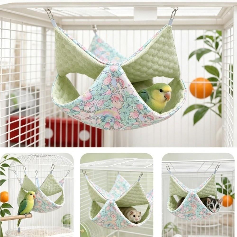 Breathable Double-layer Hamster Hammock Cooling Small Pet Sleeping Nest for Rat Squirrel Hamster