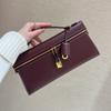 2025 New Lunch Box Box Bag Portable Simple Old Money Style Leather Women's Small Square Bag Cowhide Dinner Bag