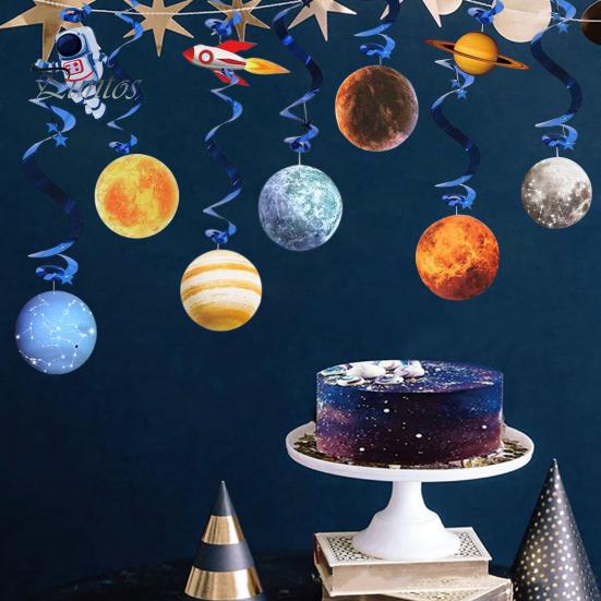 10 шт./компл., подвесные украшения солнечной системы, украшения для вечеринки в космическом пространстве, поставки планет, космические украшения, космическая вечеринка, звездные украшения для комнаты