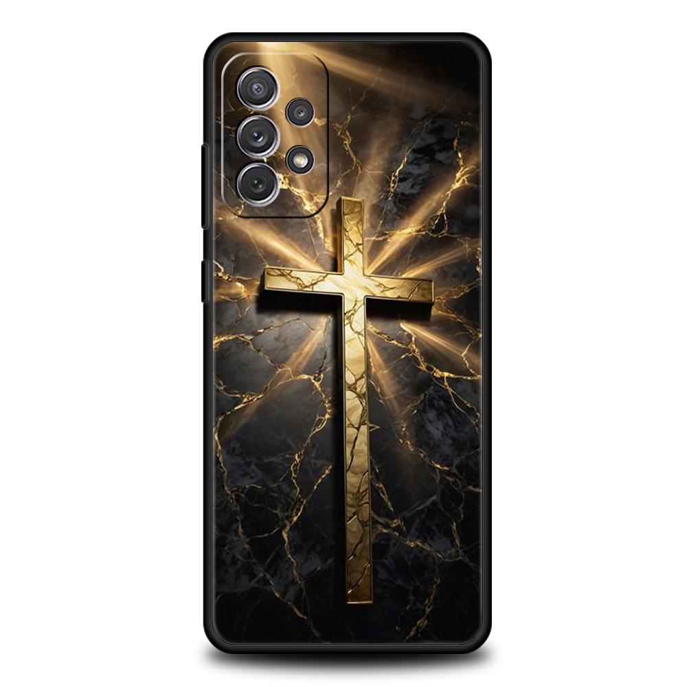 Phone Case for Samsung Galaxy A55 A53 A52 A52S A51 A41 A35 A32 A25 A23 A15 A13 A71 A72 5G Soft TPU Cross Pattern Element Design