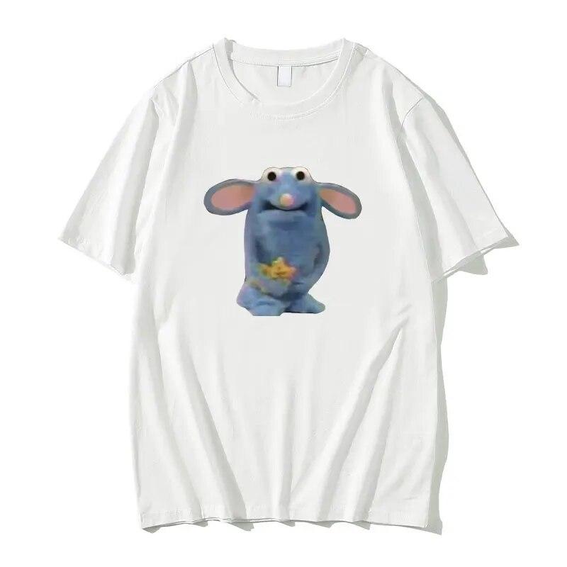Забавная футболка с принтом Tutter Mouse, милые футболки унисекс, летние женские модные повседневные свободные футболки унисекс, футболки унисекс из 100% чистого хлопка