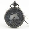 Steampunk Copper Vintage Hollow Gear Hollow Quartz Pocket Watch Necklace Pendant Clock Chain Men Women