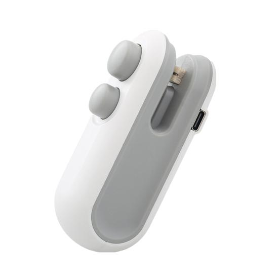 Mini Bag Sealer 2-in-1 Rechargeable Bag Sealing Machine for Snack Bags Portable Handheld Food Sealer Heat Sealing Cutting Plastic Bag