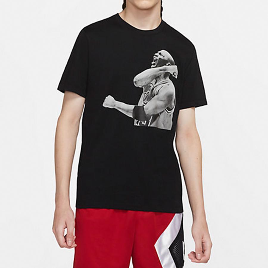 Jordan Дышащая футболка с круглым вырезом, мужские топы, черные CN3589-010