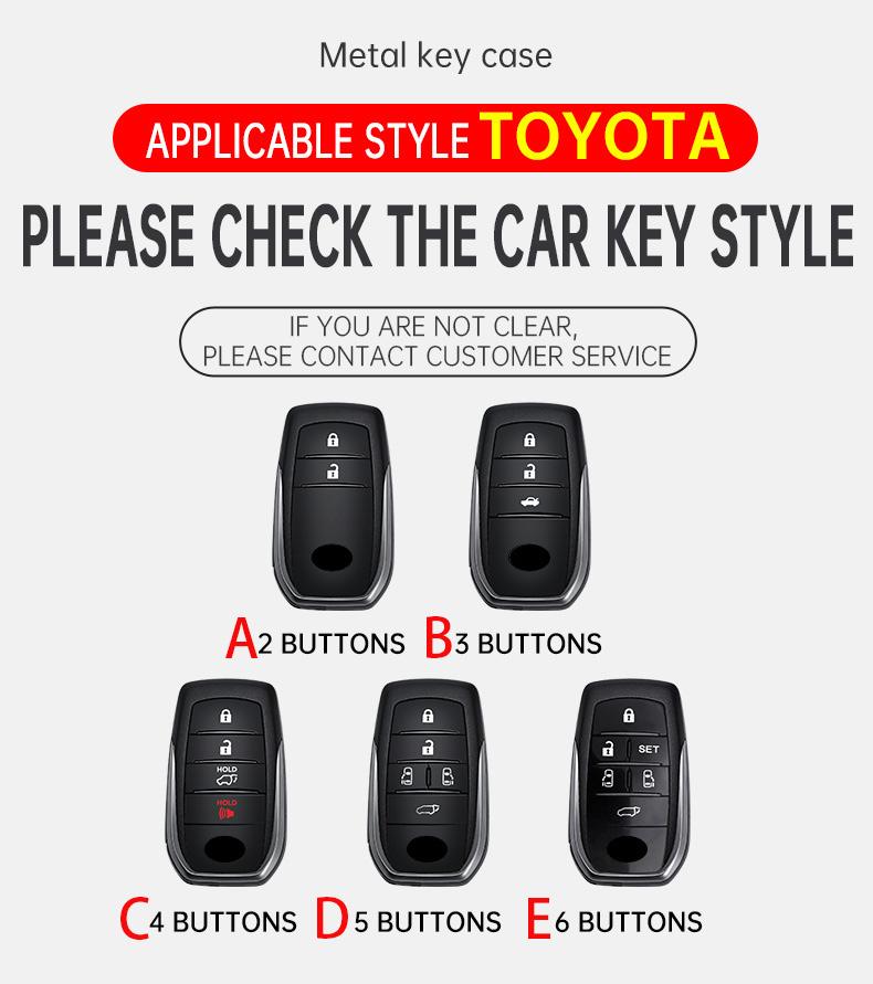 2 3 4 5 6 Кнопок Чехол Брелок для Ключей Автомобиля Для Toyota Gr Sport C-Hr Gazoo Rav4 Racing Mirai Avensis Аксессуары Брелок из Цинкового Сплава