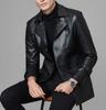 Leather Jacket Men's Jacket Sheepskin Middle-aged Men's Motorcycle New Style Mid-length Genuine Leather Windbreaker