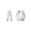 ANIA HAIE Double Pave 925 Silver Hoop Ring Earrings E059-16H