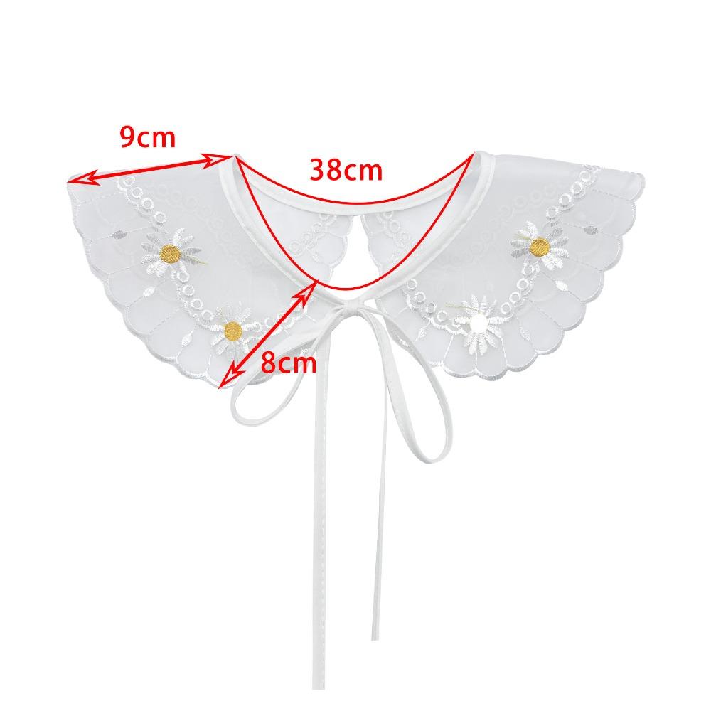 Органза Вышивка Съемная рубашка Аксессуары для одежды Плащ Поддельные воротники Поддельный воротник