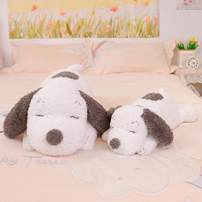 Мультяшная спящая собака, плюшевая игрушка, щенок, мягкая обнимающаяся подушка, мультяшная игрушка в виде животного, подарок на Рождество и день рождения для маленьких девочек