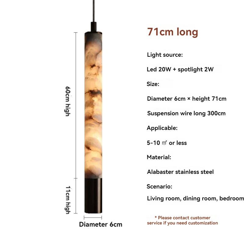 Spanish natural marble pendant light modern luxury villa hotel bar bedroom light home decoration simple design pendant light