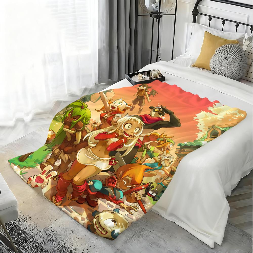 Game Dofus Throw Kid-Friendly Flannel Throw Blanket Soft Warm Anti-Static Washable All Season
