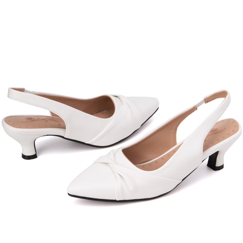 Модная летняя обувь для женщин. Сандалии с острым носком на коротких каблуках. Черные, белые, свадебные, танцевальные туфли для женщин. Большой размер 50 52.
