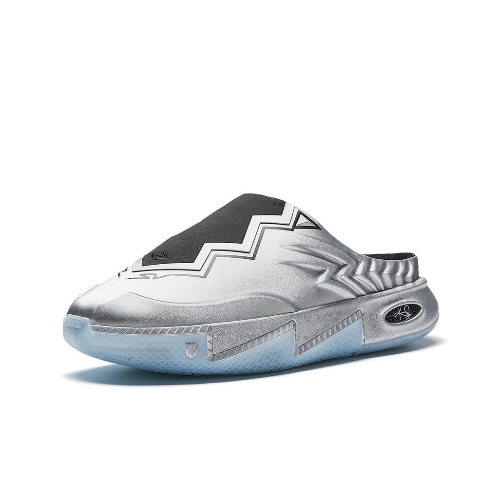 Anta KAI 2 Slide Lightweight Stylish High-Value Basketball Sports Half-Slippers Men Footwear Silver Black 112541801SR-1
