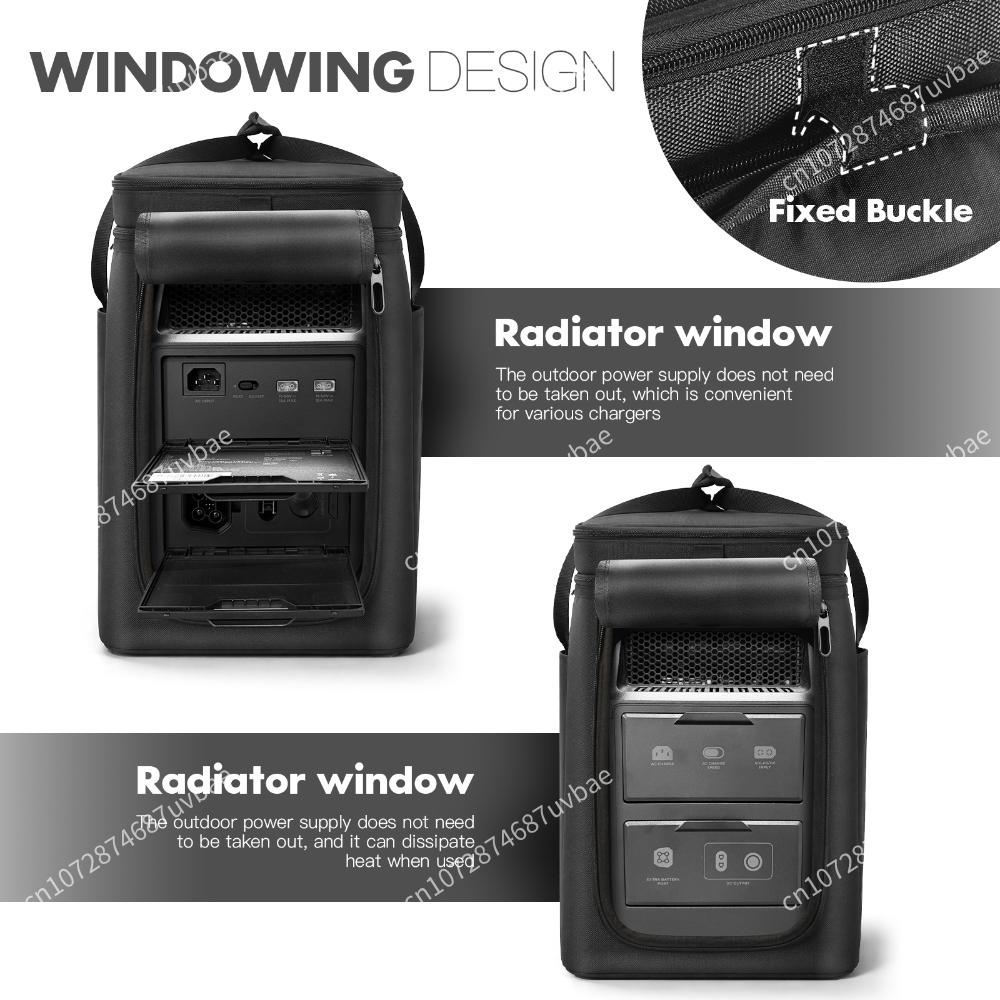 Portable Power Station Storage Bag Fit for Ecoflow Delta 3 Max Plus/Delta 3 Max Hard Protective Case for Road Trip & Emergency