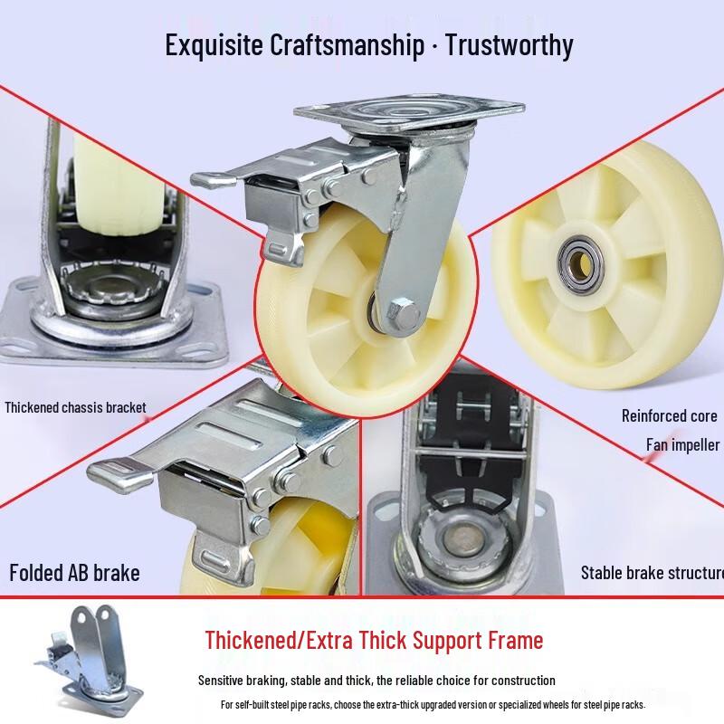 Polyurethane Scaffold Caster with Extended Screw Rod
