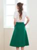 L By L Green Tweed Double Gold Button Skirt