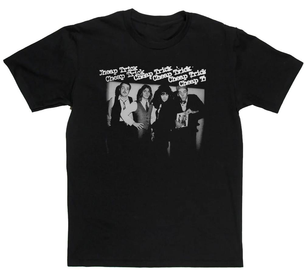 SALE Vintage Cheap Trick Debut Album Cotton Black Full Size Men Women Shirt Unisex T-Shirt