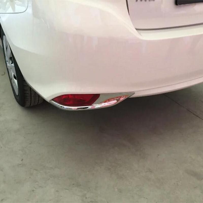 Для Toyota Vios/Yaris седан 2017 2018 ABS Хром задний противотуманный фонарь Накладки на фары Рамка Отделка аксессуары Стайлинг автомобиля