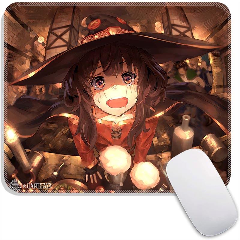 Kono Suba Стандартный Игровой Коврик для Мыши Маленький Коврик для Игровой Мыши Аксессуары для Геймеров Дорожные Коврики для Мыши ПК Нескользящий Офисный Коврик для Мыши