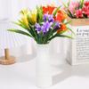 33cm 7Heads Hot Water Grass Home Ornament Lilies Bouquet Persian Leaf Fake Lily Artificial Flowers
