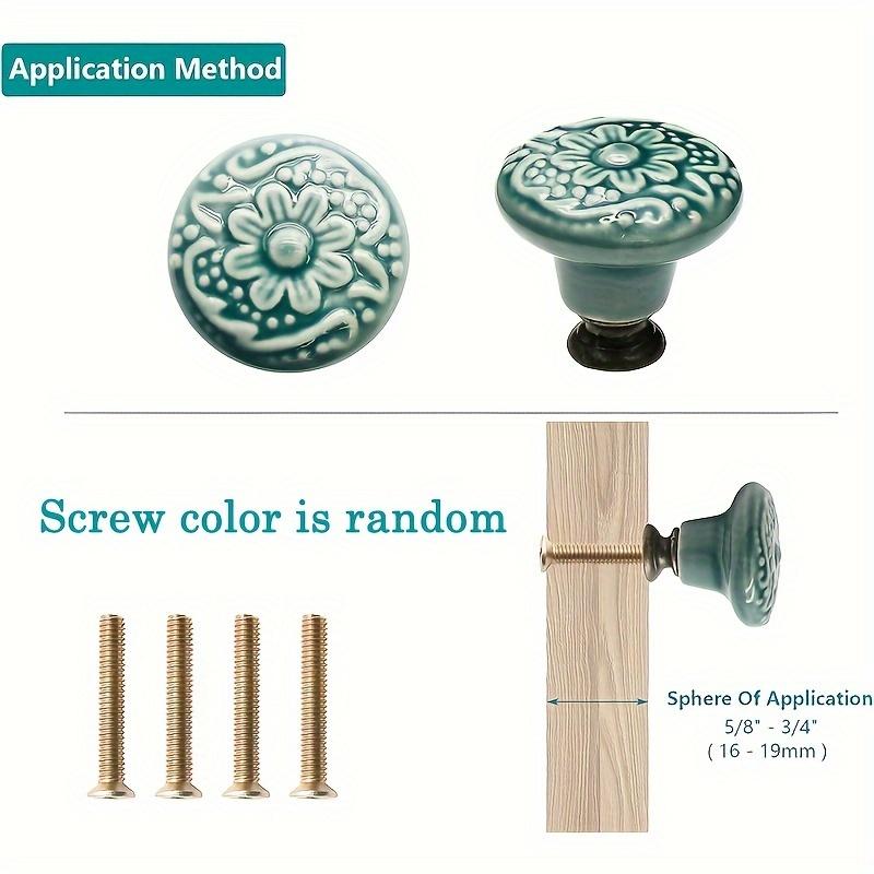 12 шт., керамические ручки для шкафа, ручки для комода, ручки для выдвижных ящиков, дверные ручки, ручки для выдвижных ящиков, ручки для комода с монтажными винтами
