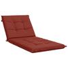 Sun Lounger Cushion GEMERT 100percent Polyester Red 190 X 80 X 9 Cm