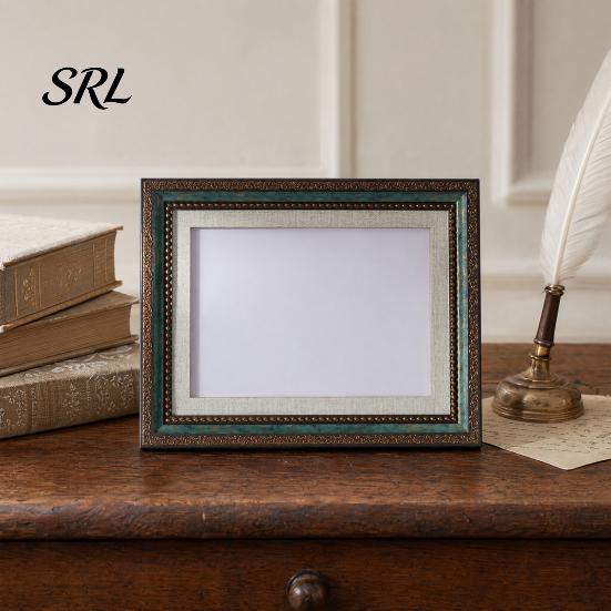 Long-lasting Photo Frame Vintage Frame, Art Mat Picture for Tabletop Display Artistic & Wall Mount, Decorative Studio Portrait Photos Rustic