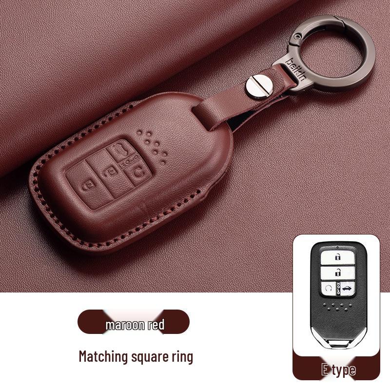 Stylish Key Cover for Eleventh Gen Civic, New CR-V, Accord, XR-V, Crown, HR-V, Xingge, and Haoying - Brown