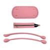 3Pcs DIY Knitting Crochet Set for Bag Base And Strap with PU Leather Purse Making