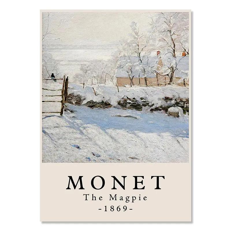 Аннотация Клод Моне Холст Плакат Сад Пейзаж Музей Картины Портретный Принт Настенная Картина для Гостиной Домашний Декор