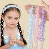 Boho Style Braided Hair Ribbon Organza Lace Hair Accessories Cute Girls Hair Headband  Dress Up