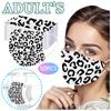 Adult Three-Layer Disposable Dust-Proof Protective Leopard Print Mask