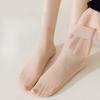 1/5 пар Противоскользящие Ультратонкие Носки Женские Весна Лето Прозрачные Кристальные Невидимые Эластичные Дышащие Гольфы Средней Длины Шелковые Чулки