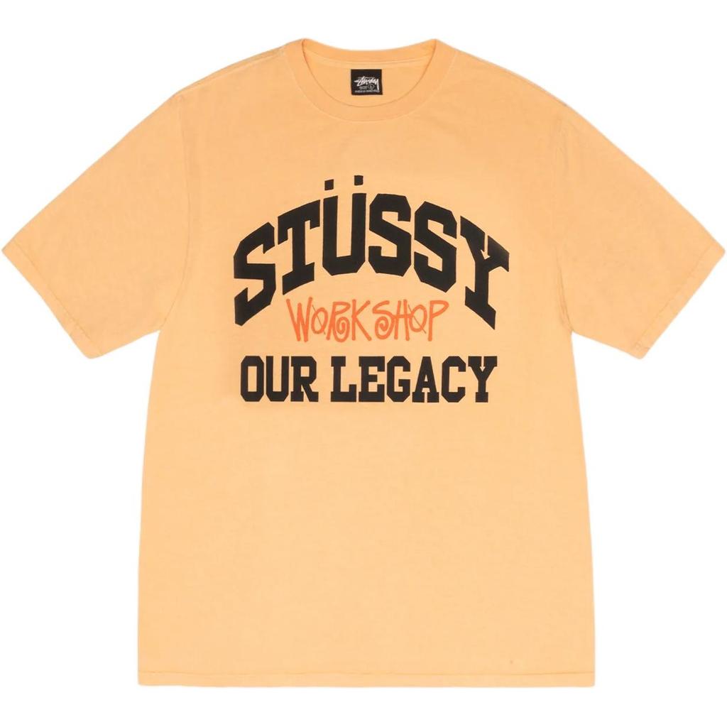 Stussy x OUR LEGACY  FW24 WORK SHOP COLLEGIATE TEE PIGMENT DYED logoT Unisex 3903958