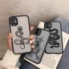 Черный матовый чехол для телефона со змеиным рисунком для iPhone SE 2020 6S 7 8 Plus для iPhone 12 13 mini 11 pro max X XR XS Max противоударные задние чехлы