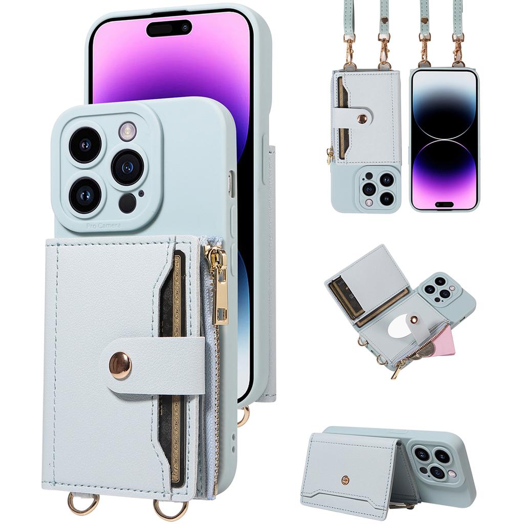 Для iPhone16 15 14 13 12 11 Pro Pro Max Plus Mini 7 8 X XS XR чехол для телефона из искусственной кожи, устойчивый к падениям, кошелек через плечо с зеркалом