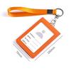 Двусторонний складной держатель для ID-карты со шнурком для сотрудника, студента или проездных карт.