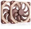 Noctua G2 PWM Dual Fan Set with and Parallel Usage NF-A14x25 Sx2-PP, Push-Pull (Brown)